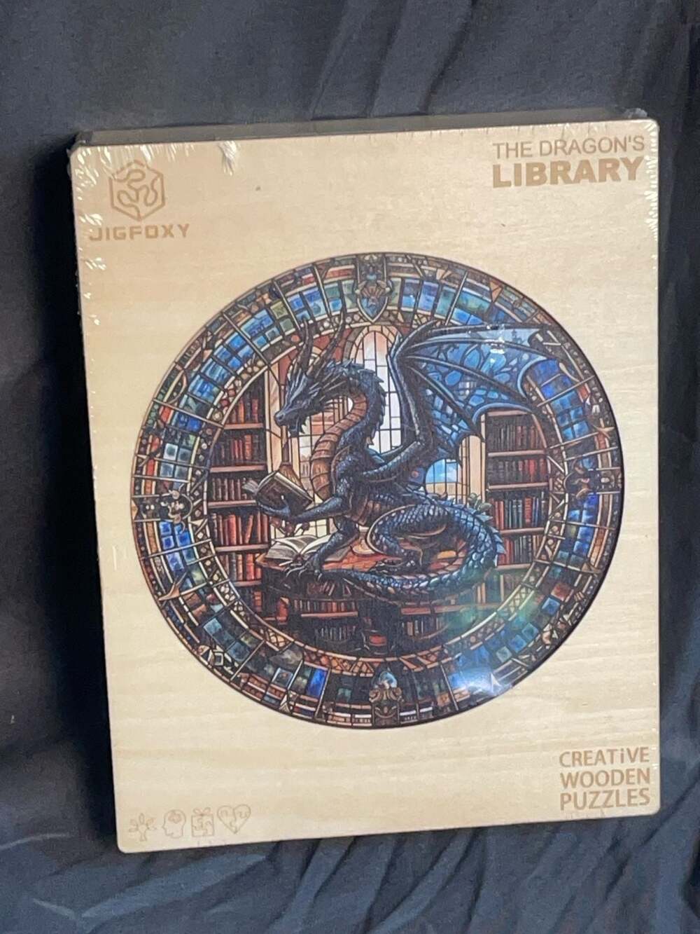 NEW Jigfoxy The Dragon's Library Creative Wooden Puzzle Size S 100 Pieces - Picture 2 of 11